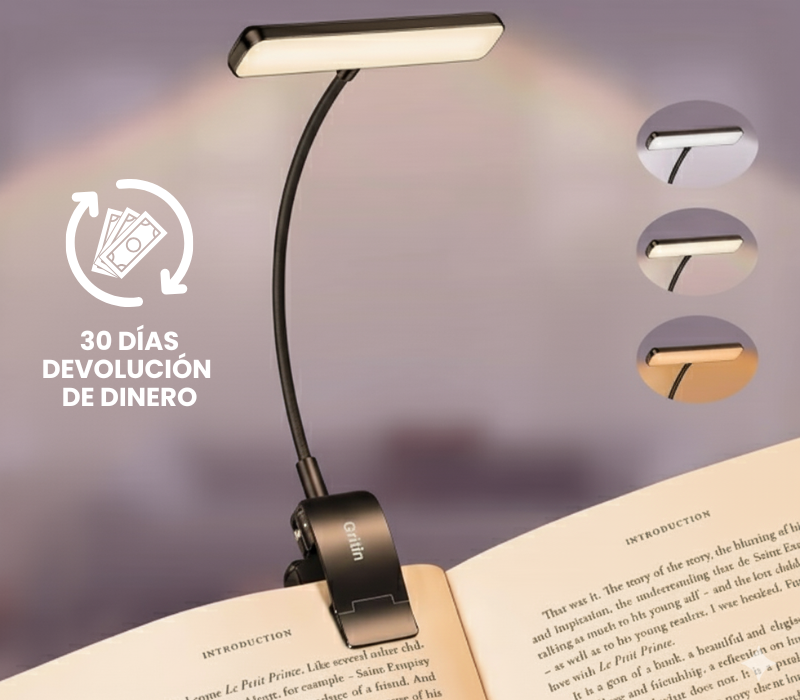 lámpara para leer libros.