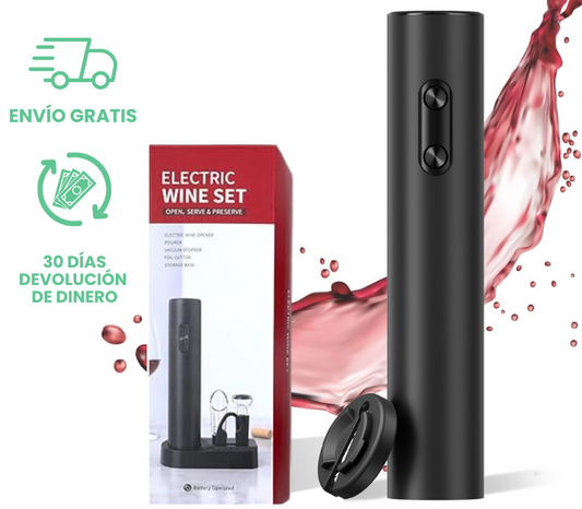 Set Abridor de Vino Eléctrico