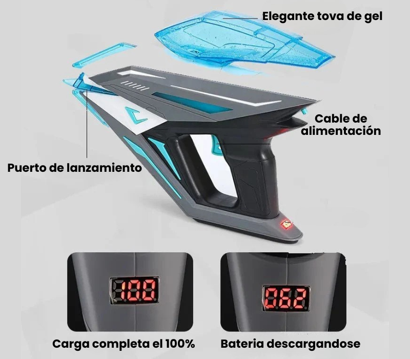Ametralladora de hidrogel futurista