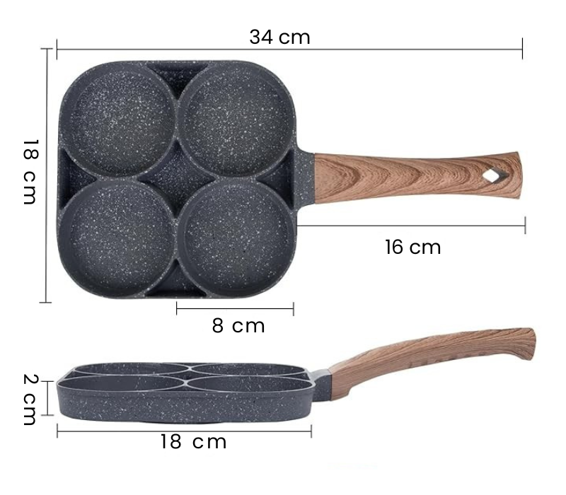 Sartén de 4 divisiones