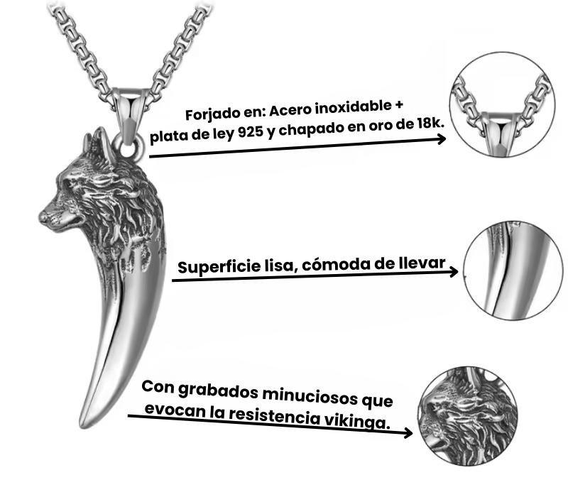Collar Lobo Vikingo | "Espíritu de Fenrir"